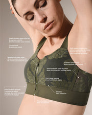 femme portant une brassière de sport hastko bra N°91 